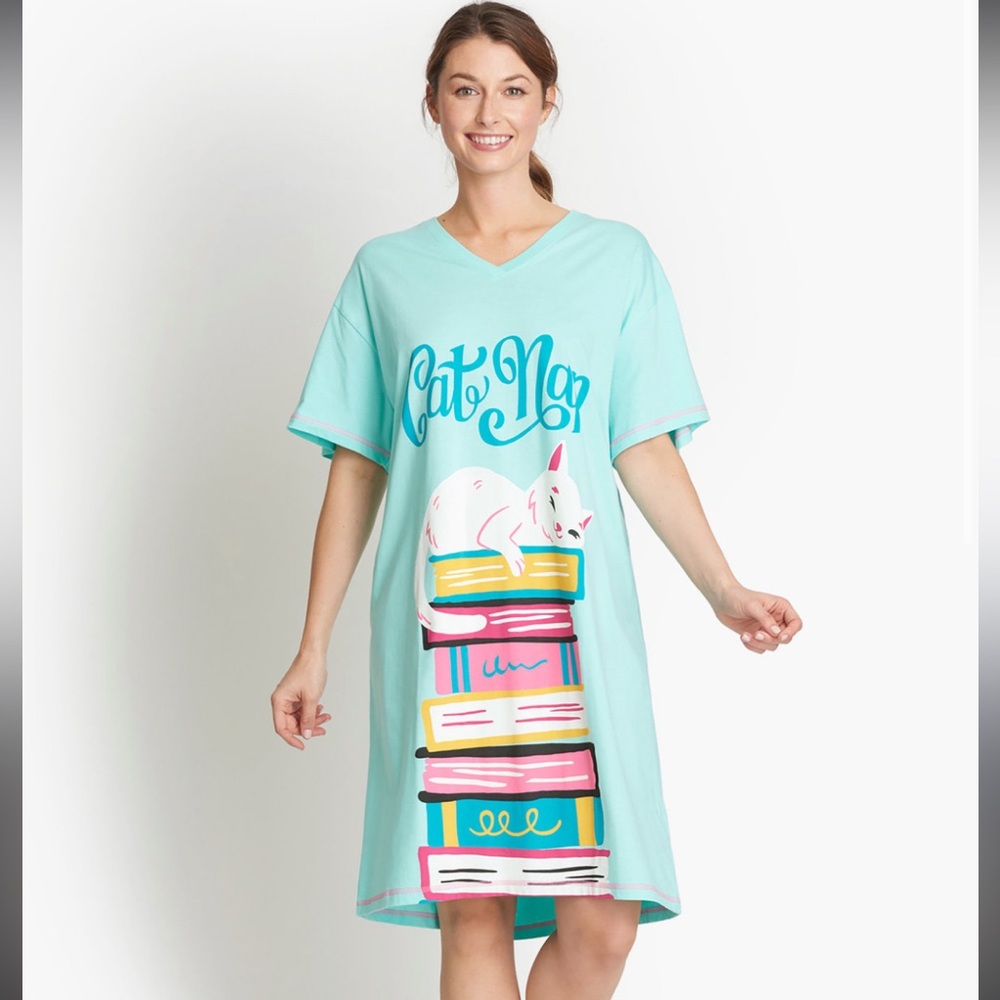 Little Blue House Cat Nap Sleepshirt Size O/S